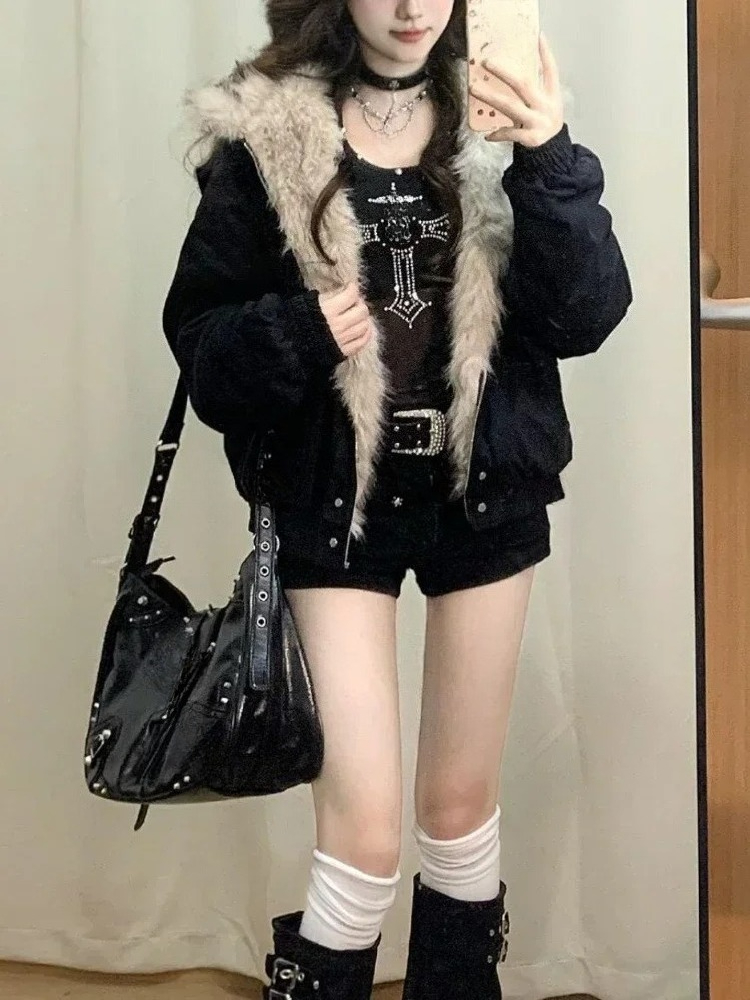 Y2k Gothic Vintage Black Zip U - đánh giá và giá Vintage Zip Hoodie