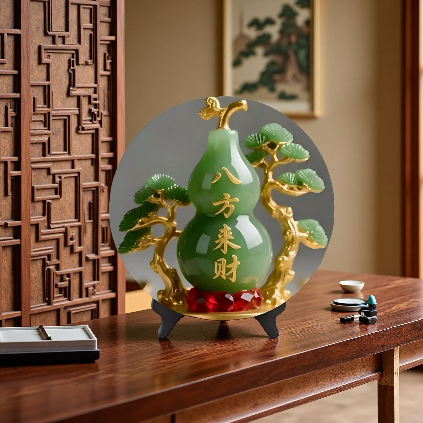 Natural Jade Gourd Figurine Ho - đánh giá và giá Vintage Collectible Furniture