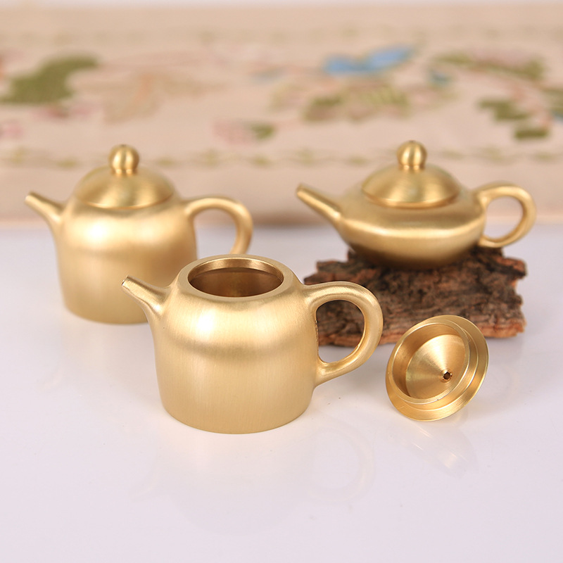 Brass Mini Teapot, Chinese Sty - đánh giá và giá Vintage Collectible Furniture