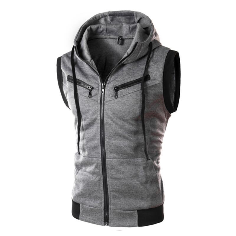 New Men's Hooded Sleeveless Ve - đánh giá và giá Vintage Zip Hoodie