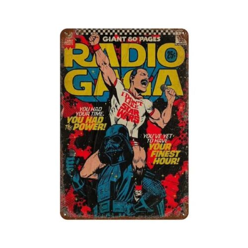 Y1,Queen Radio Gaga Comic Styl - đánh giá và giá Vintage Collectible Tins