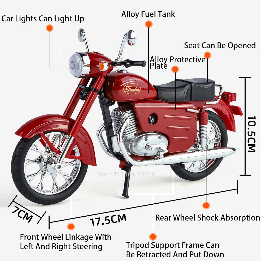 1:10 Scale XF250 Motorcycle Mo - đánh giá và giá Vintage Collectible Toys